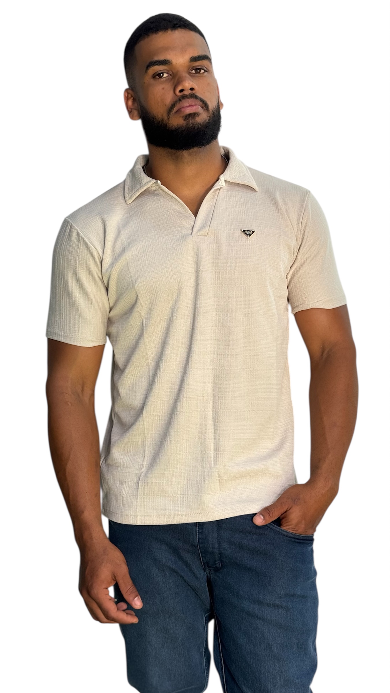 Camisa polo gola italiana