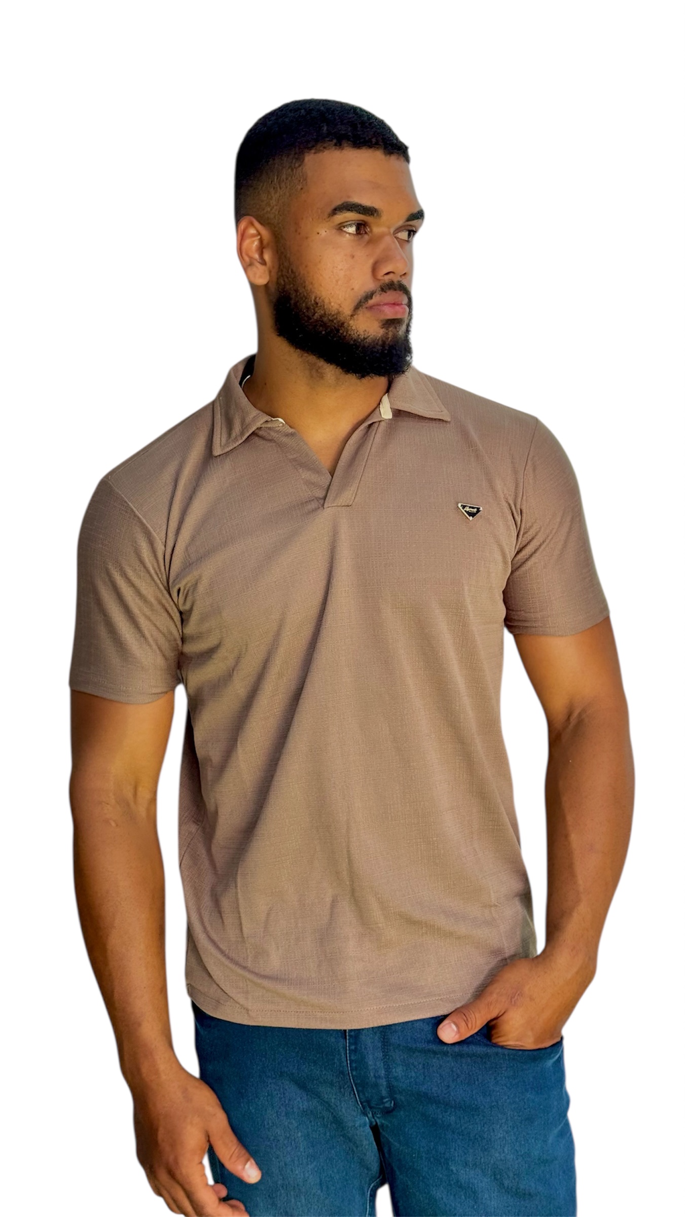 Camisa polo gola italiana