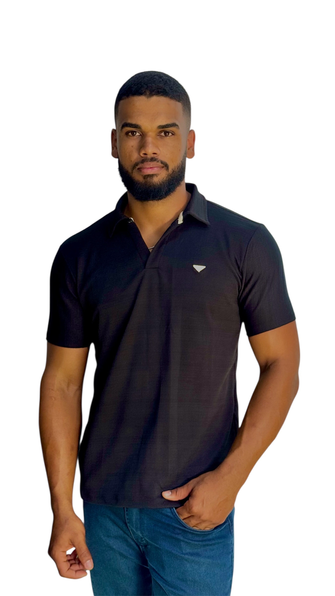 Camisa polo gola italiana