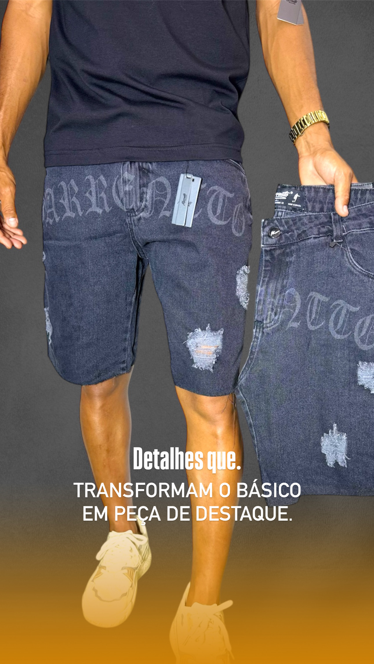 Short jeans modelagem Gringa