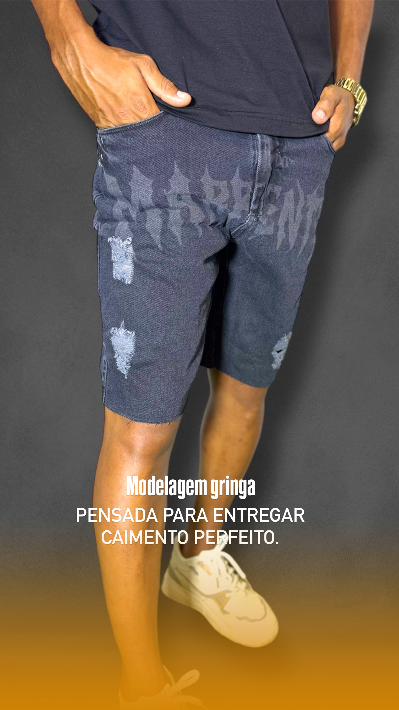 Short jeans modelagem Gringa